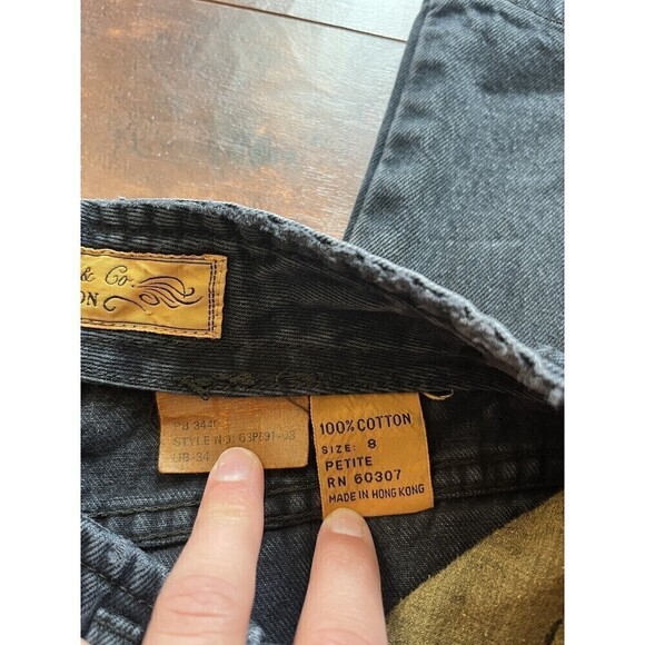 Vintage Union Bay Black Y2K Blue Revolution Sz 8P - Picture 5 of 11